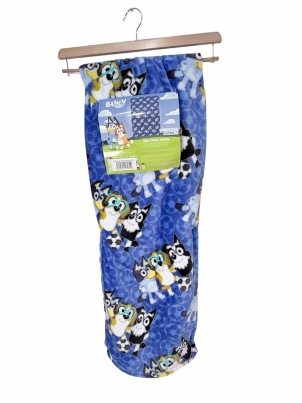 Bluey Soccer Buddies Plush Throw Blanket Kids Fleece Touch 50x70 Bluey Bingo